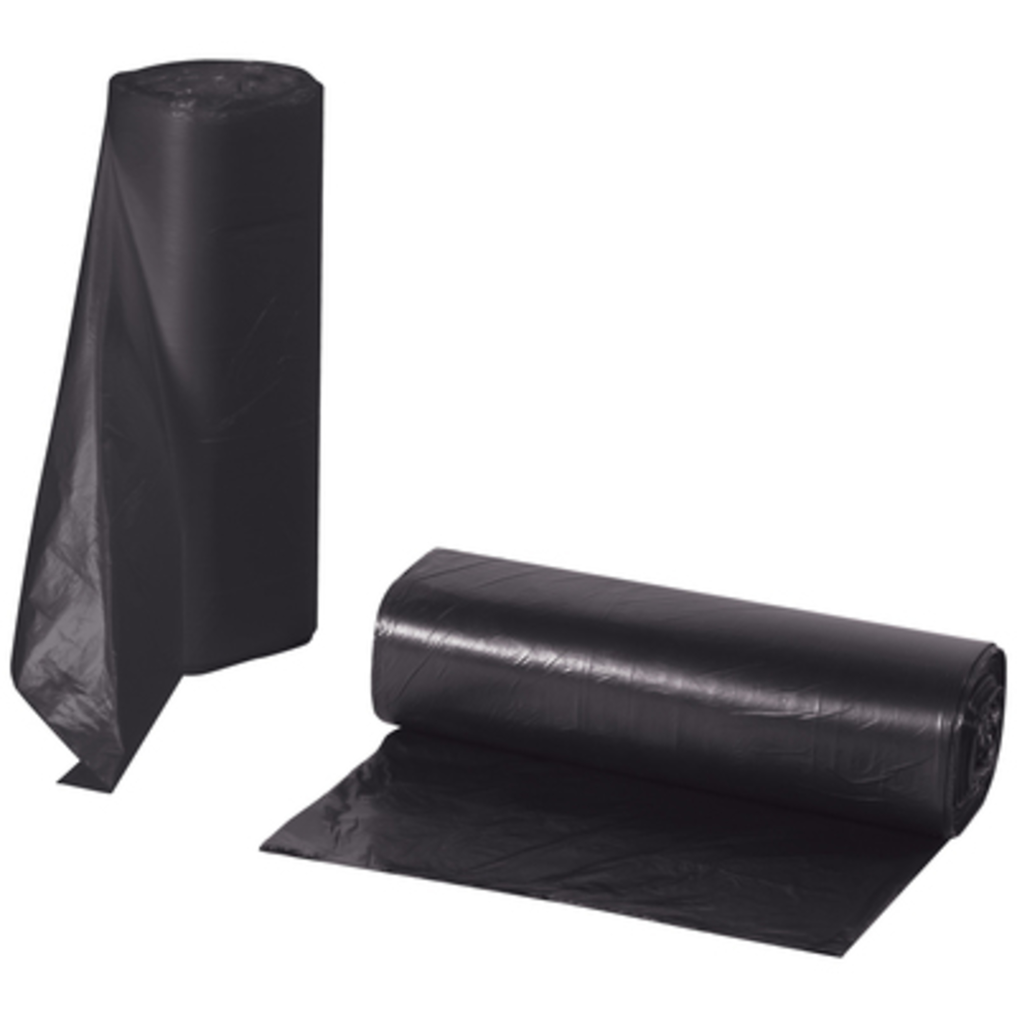 Stock Packaging High Density Trash Liners — Black, 33 Gal. Capacity, 0.63 Mil, Elastic Closure, 250 Pcs, Model# CL1004